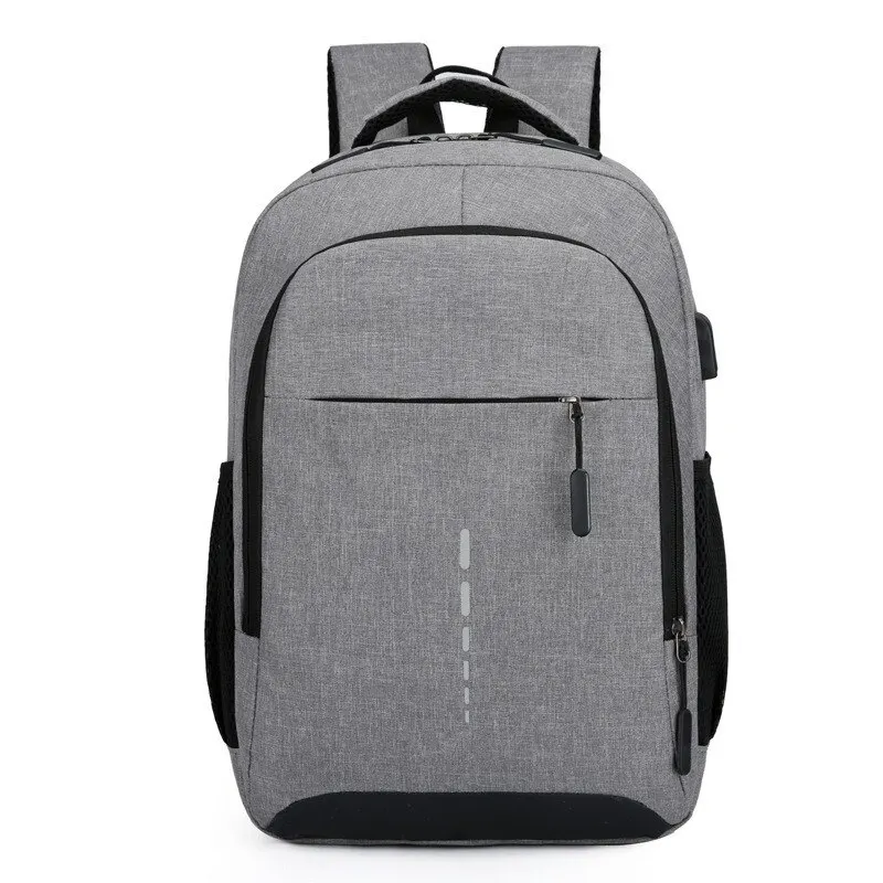 Mochila masculina grande capacidade simples moda viagem feminino estudante computador mochila escolar para estudantes universitários: Bege