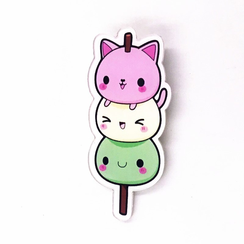 1Pcs Harajuku Tempura Voedsel Icoon Broche Kleurrijke Badge Acryl Cola Icoon Pin Voor Decoratie Op Rugzak Kleding Sjaal Partij: Antiek Messing