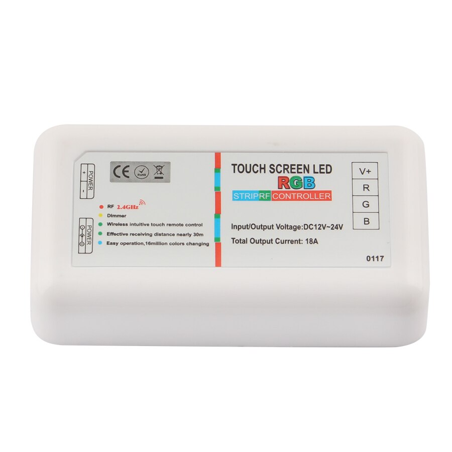 RGBWW RGBW Controller Touch Screen LED RGBW Controller 2,4G Drahtlose DC 12 24 V Touch RF RGBW Led Fernbedienung steuerung Für LED Streifen
