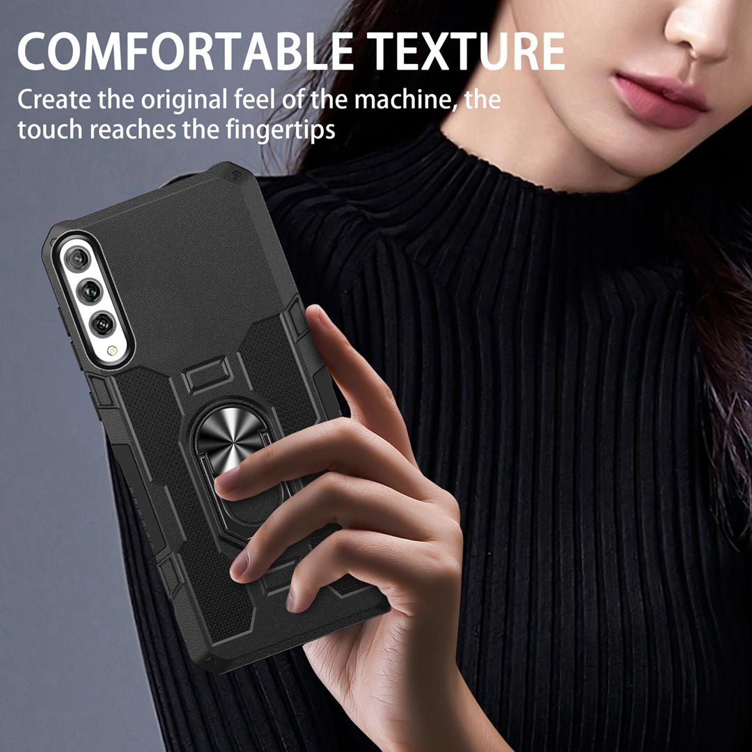 Para Huawei Y9s funda a prueba de golpes armadura soporte para dedo cubierta de anillo de Metal magnético para Huawei Y9S Y9 S fundas de parachoques de silicona