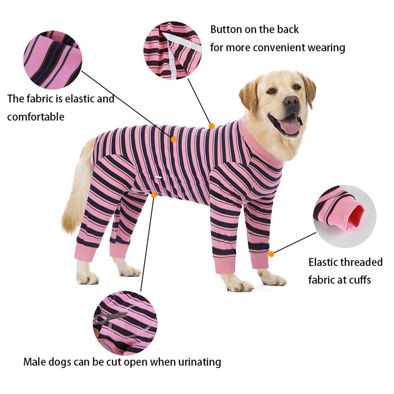 Combinaison pour chien, couverture complète, combinaison de récupération après chirurgie, body Anti-perte, pyjama clapant pour animaux de compagnie, pour petits, moyens et grands chiens