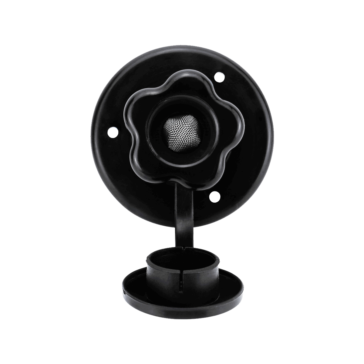 Durable RV City Water Inlet With Check Valve Check Valve Flange Hose Connector UV Stabilized Plastic