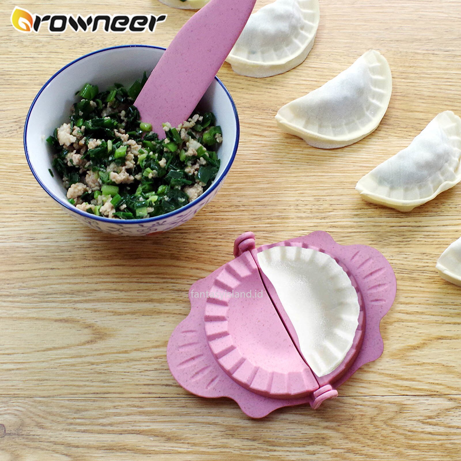Diy Dumplings Mold Niet-toxisch Tarwe Stro Jiaozi Mallen Handig Dumpling Maker Keuken Ronde Gezicht Schil Automatische Gebak Gadgets