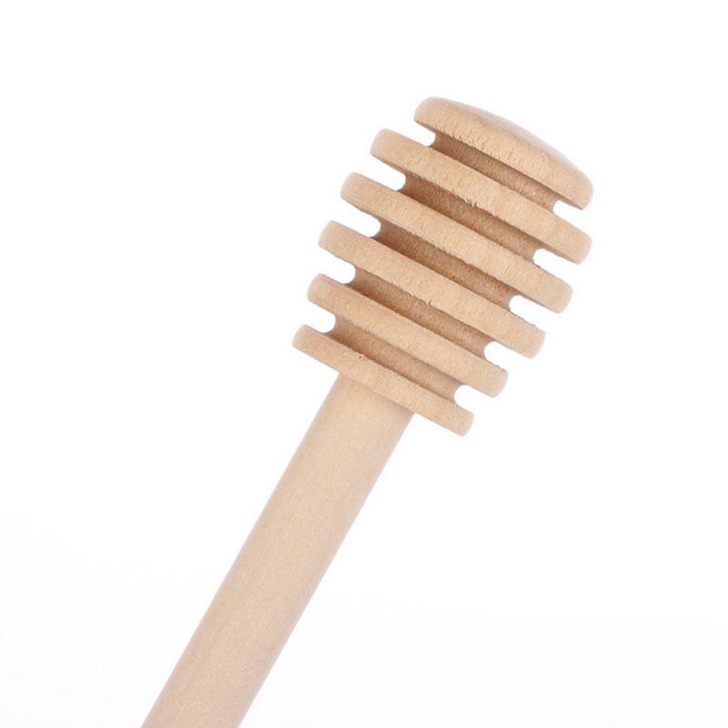 Mini honungssked av trä honungssked omrörare för honungsburk miljövänliga tillbehör tillbehör för mixerstavar med långt handtag