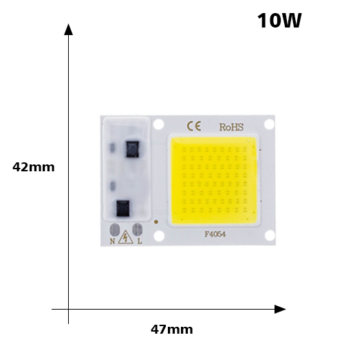 COB chip LED 50W 110V 220V 30W 20W 10W inteligentny IC pasuje do DIY zewnątrz LED światło halogenowe nie ma potrzeby kierowcy: 220V / COB 10W / Cold white