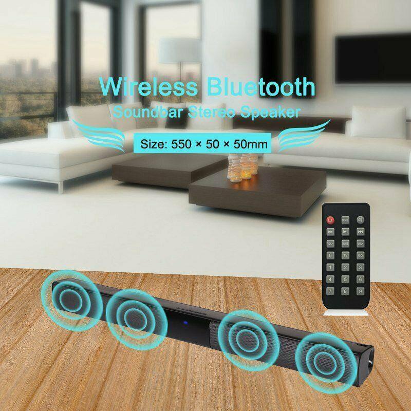 Wireless Soundbar With Bluetooth HiMISS Bluetooth Sound Bar Speaker System TV Home Theater Soundbar Subwoofer: 4 Speak Driver