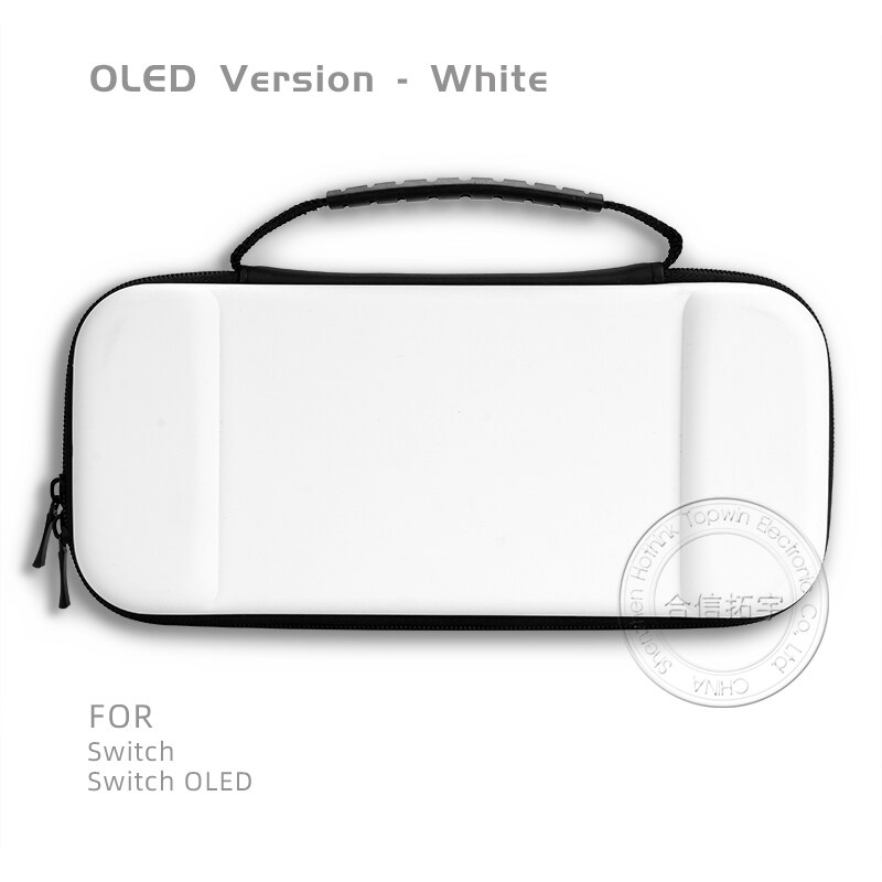 Hothink 1 stück reise-tragetasche aus eva-hartschale für nintendo schalten oled-Ausführung, aufbewahrungstasche für  ns 7- zoll-bildschirmversion: Weiß