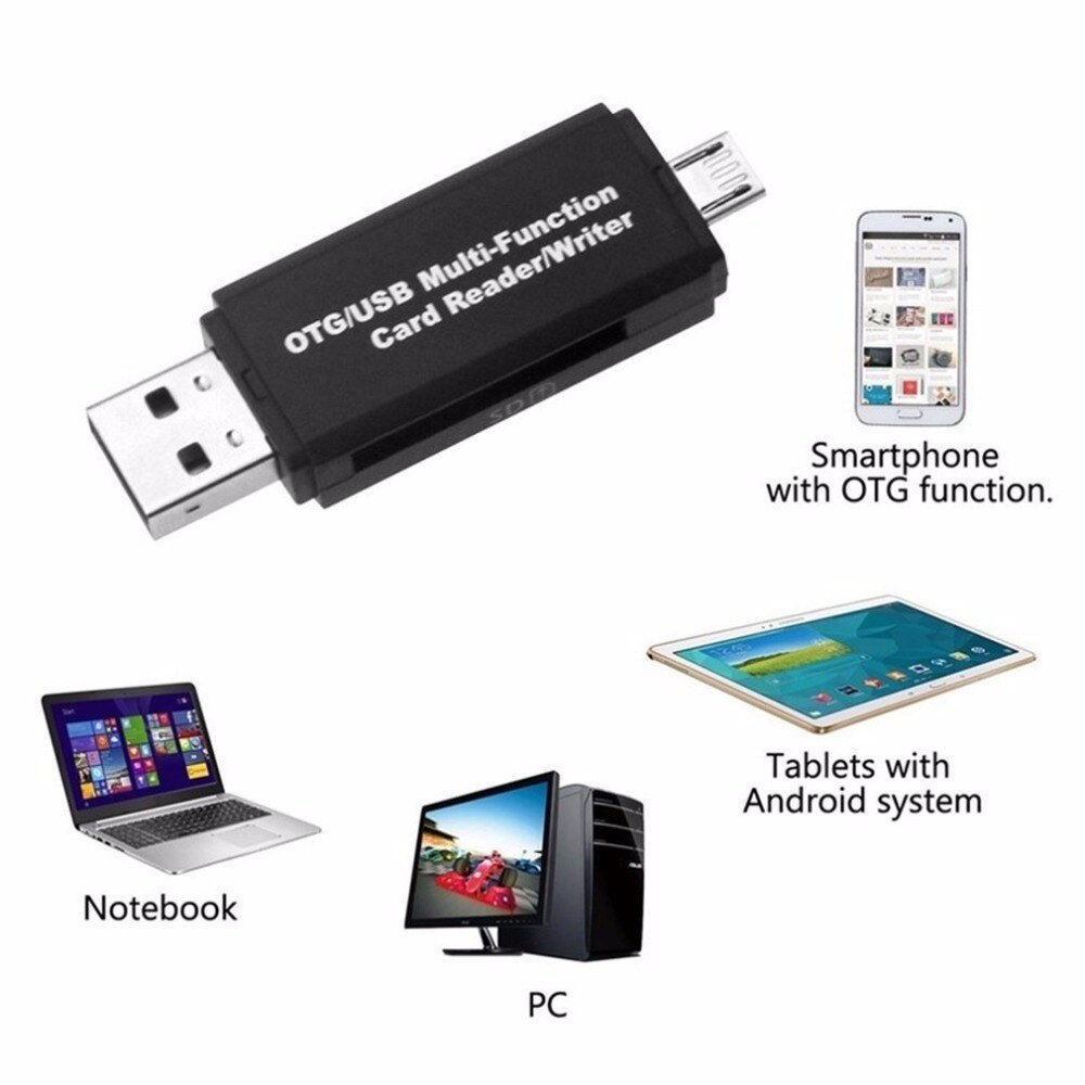 All in One Memory Card Reader MINI USB 2.0 OTG Micro SD/SDXC TF Card Reader Adapter for PC Laptop Computer
