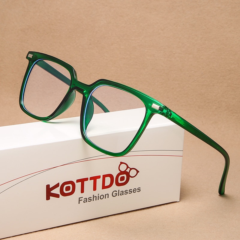 Klassieke Groene Vierkante Vrouwen Anti-Blauw Licht Bril Frame Voor Mannen Vintage Oversized Plastic Optische Brillen Clear Frame