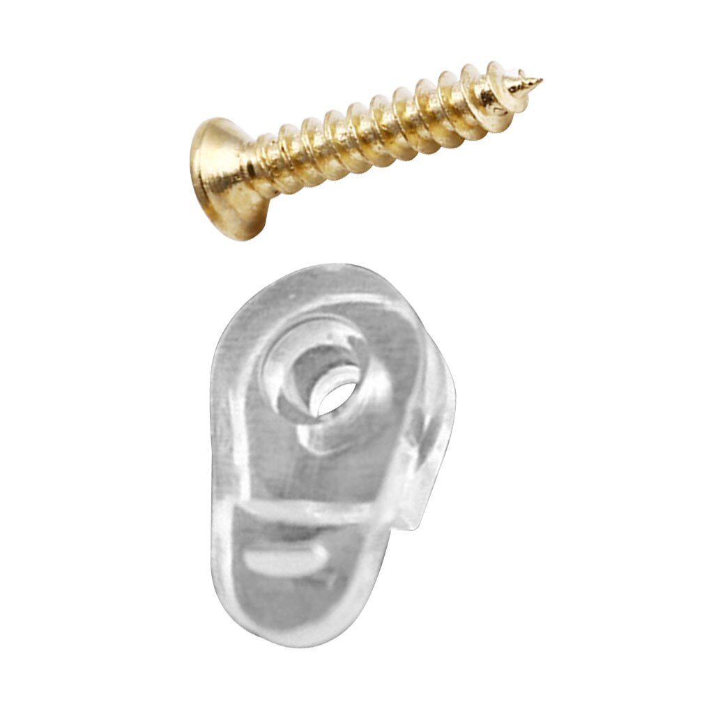 100pcs Transparent Window Glass Corner Buckle Plastic Fixing Clip Bracket Mirror Cabinet Buckle With Screw Hardware Accessories