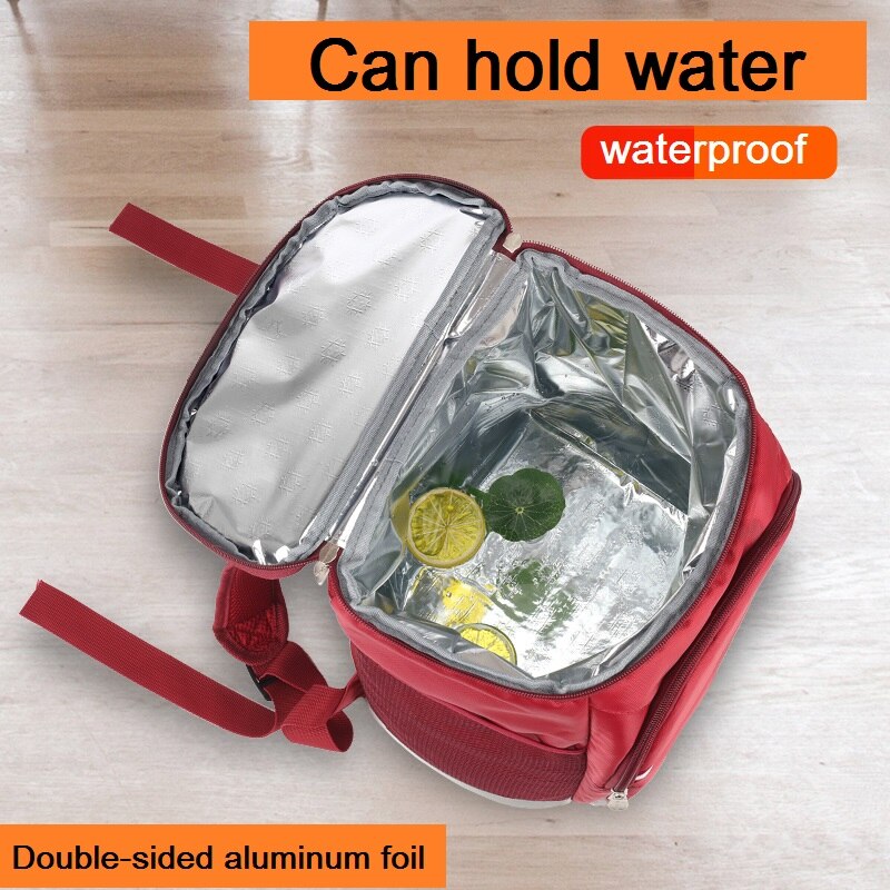 Oxford rygsæk køletaske termo frokost picnic kasse isoleret kølig ispose bil frisk mad termiske poser køleskab