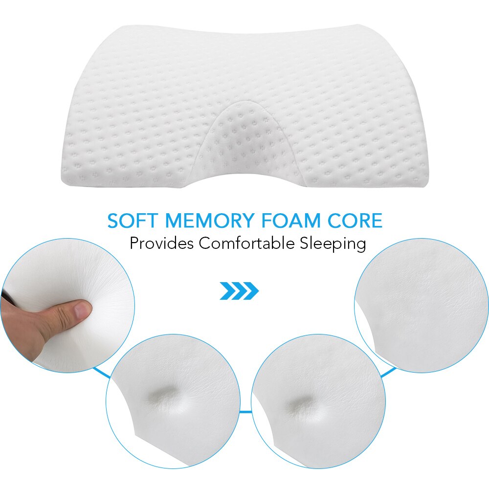 Memory Foam Neck Pillow Arched Nap pillow Couple Sleeping Pillow Slow Rebound Side Sleeper Arm Rest Pillow Back Support Pillow
