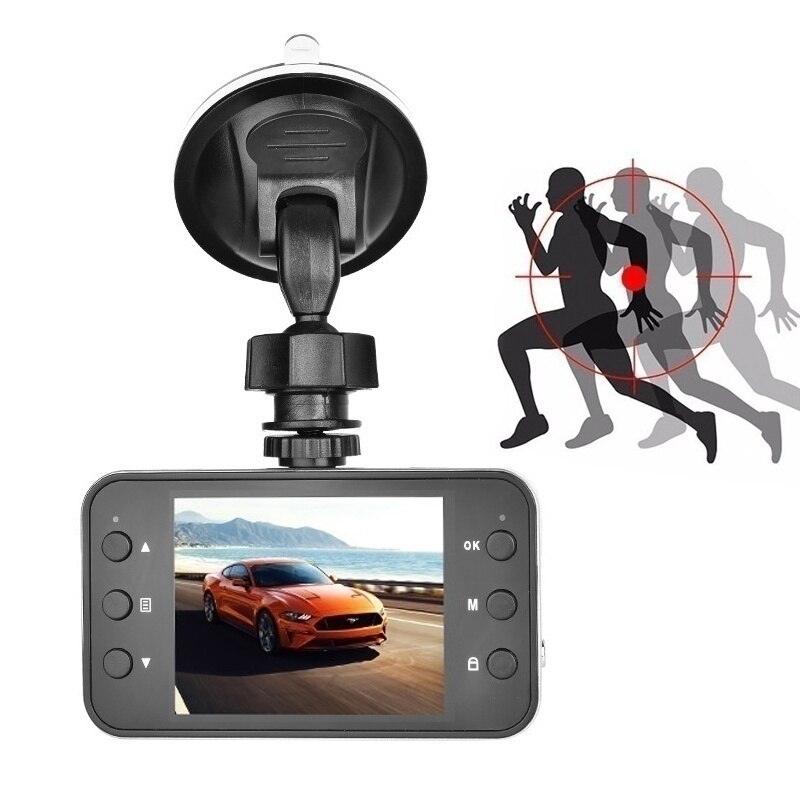2.2 "bil dvr dash kamera fuld  hd 1080p loop optagelse bevægelsesdetektering drev optager vidvinkel nattesyn dashcam sikkerhed