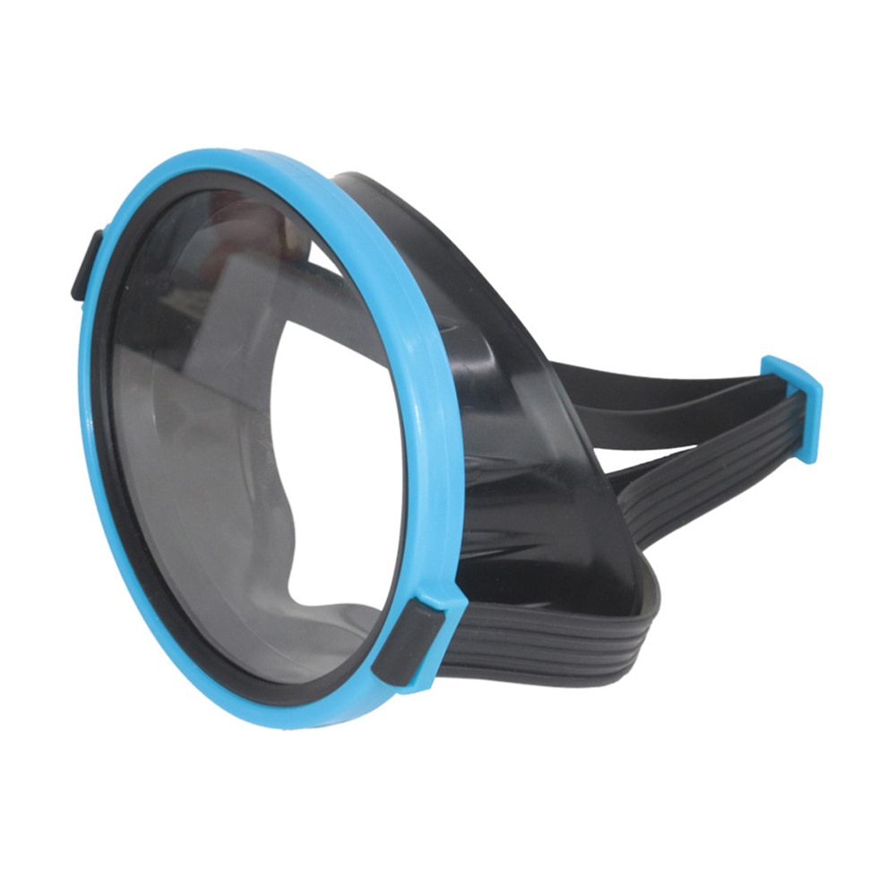 1 pc dykkermaske vandtæt hd-glas svømmebrille pe plastramme svømningsmaske anti-tåge dykbrille (blå)