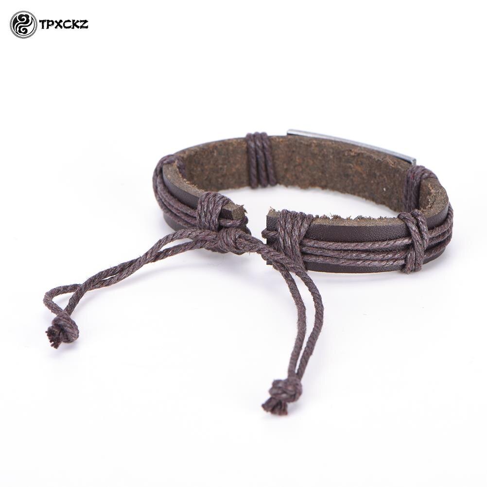 Mannen/Vrouwen Christian Lichtmetalen Wrap Lederen Manchet Bangle Armband Van &quot;I Love Jesus&quot;