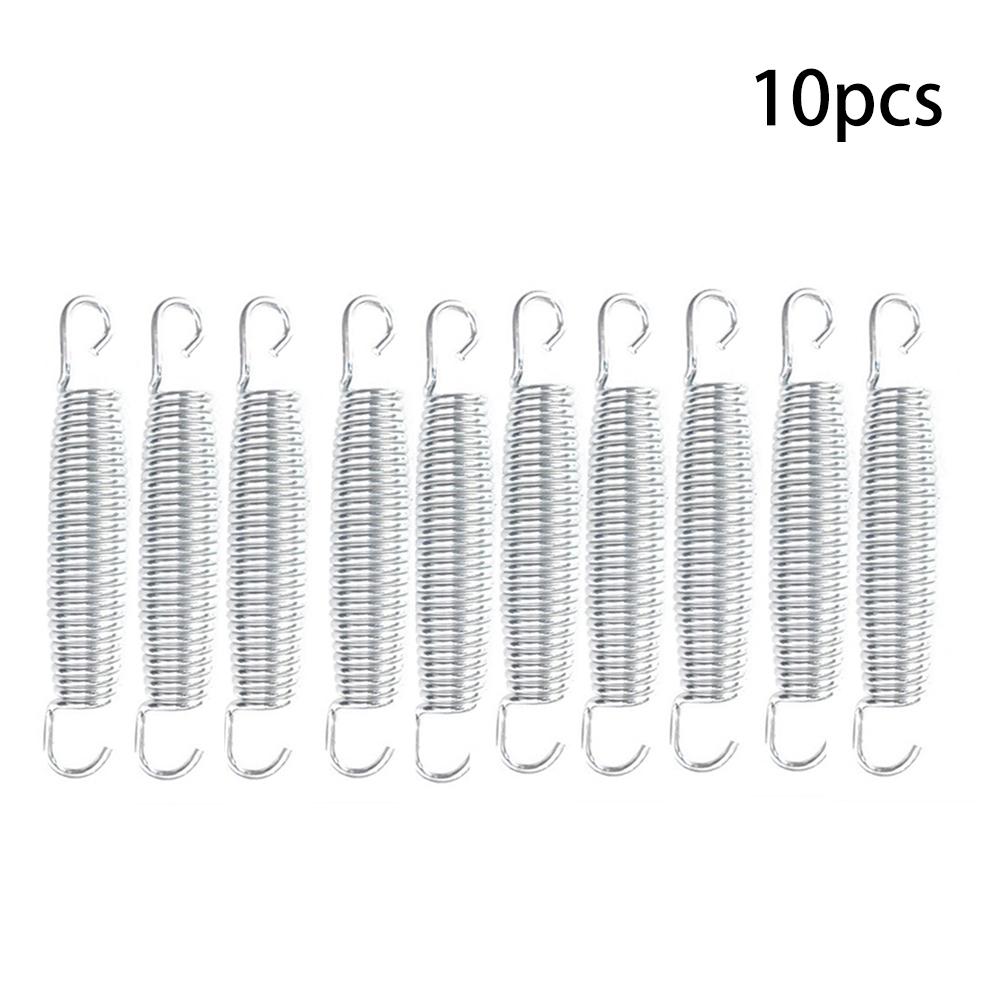 10pz molle per trampolino molla di tensione in acciaio inossidabile versatile molla a doppio gancio molla di prolunga robusta per uso domestico: 10cm
