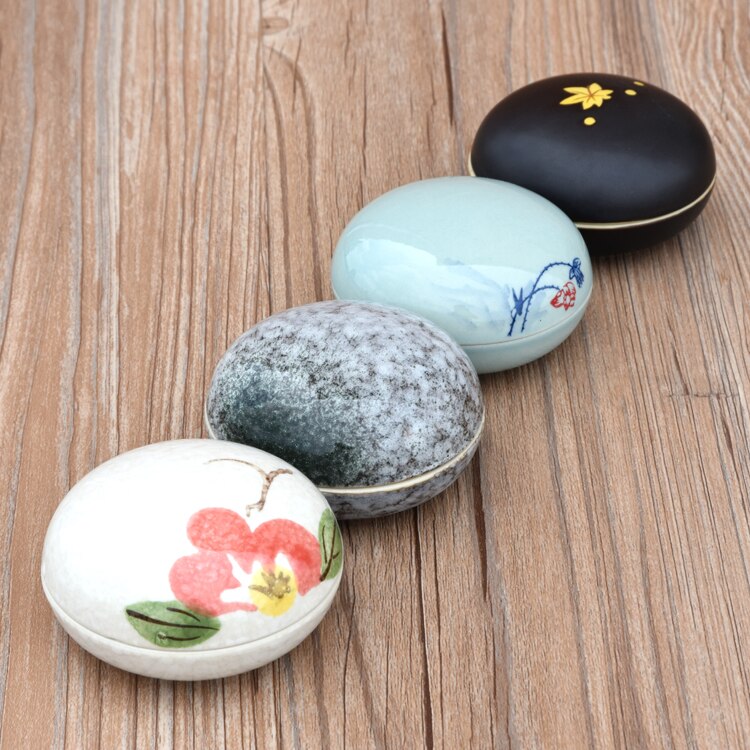 1 piece,Ceramic Red Inkpad Plate Ink Dish Paint Plate Chinese Seal Inkpad Calligraphy Chinese Painting Art School Supplies