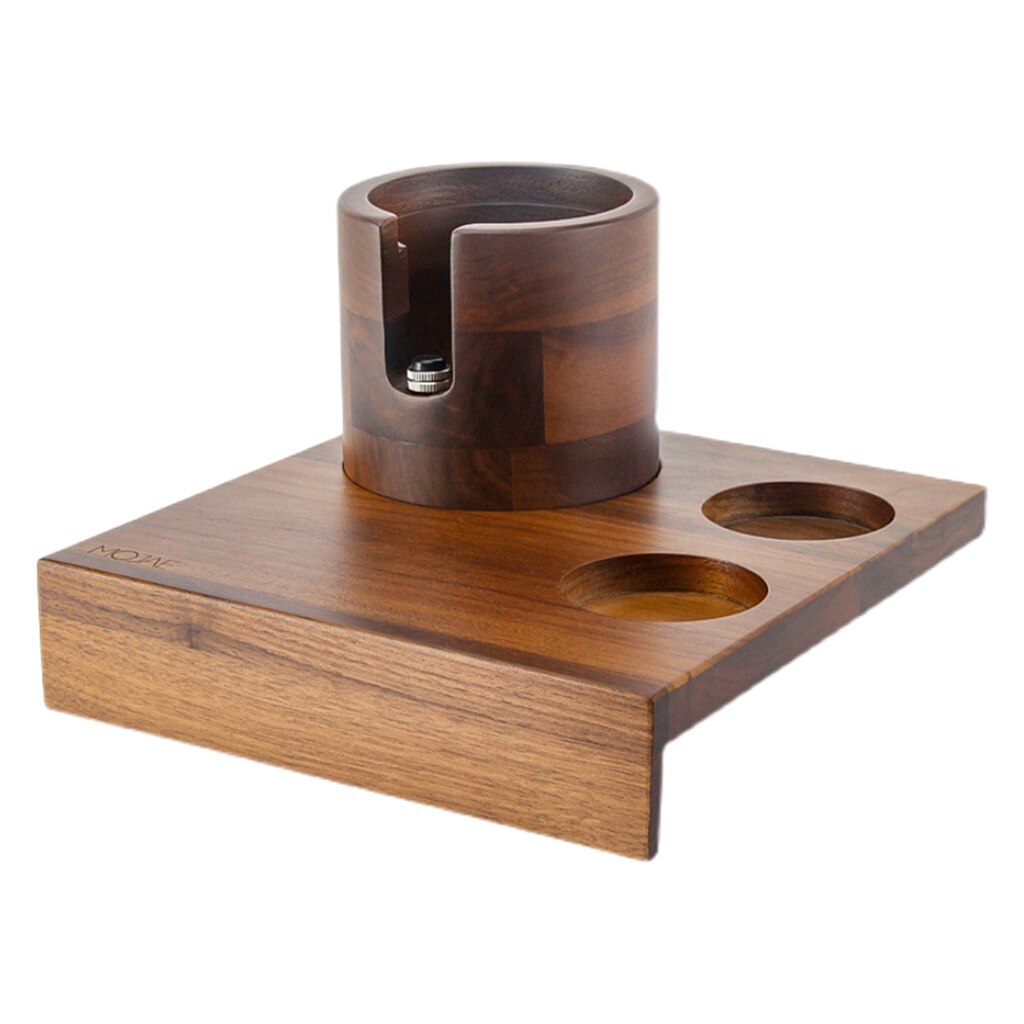 58mm Solid Wunalt Wooden Coffee Filter Tamper Holder Stand Espresso Distributor Mat Support Base Rack Barista Tools Accessories