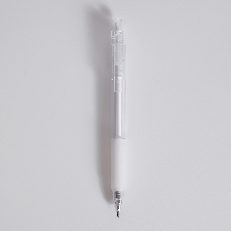 Pressable Pen Cutter Portable Utility Knife Express Box Opener Kawaii Stationery DIY Craft Handmade Tool School Office Supplies: white