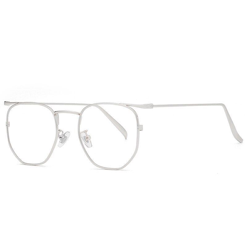 Computer Anti Blue Ray Glasses Anti Blue Light Eyeglasses Optical Eye Spectacle UV Blocking Gaming Filter Eyewear: silver