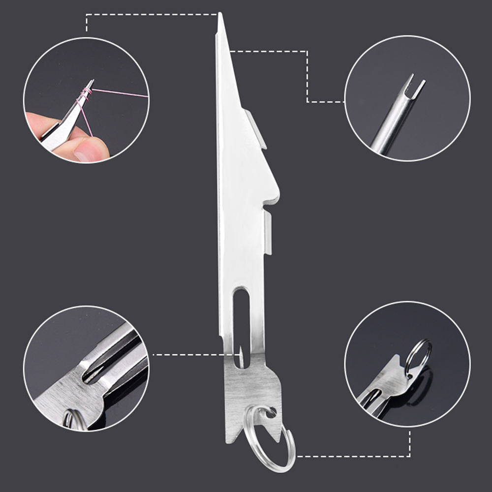 1 Uds. Herramienta rápida para atar nudos de uñas y gancho Tyer de bucle para aparejos de pesca con mosca, anzuelo rápido, herramienta para nudos rápidos