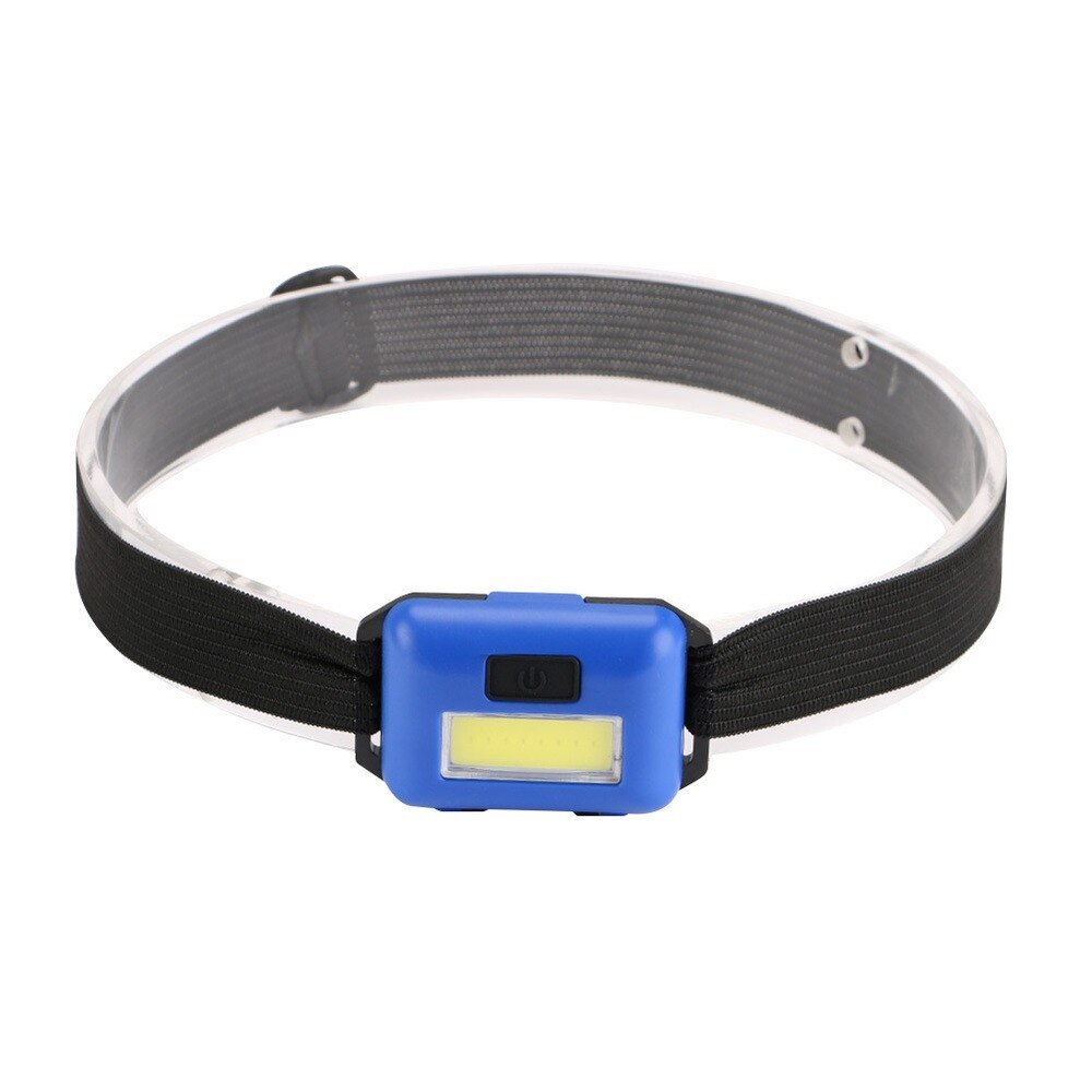 Mini forlygte led 3 mode pandelampe justerbar camping lommelygte lampe lys aaa camping vandreture nat fiskeri flash hovedbånd lommelygter: Blå