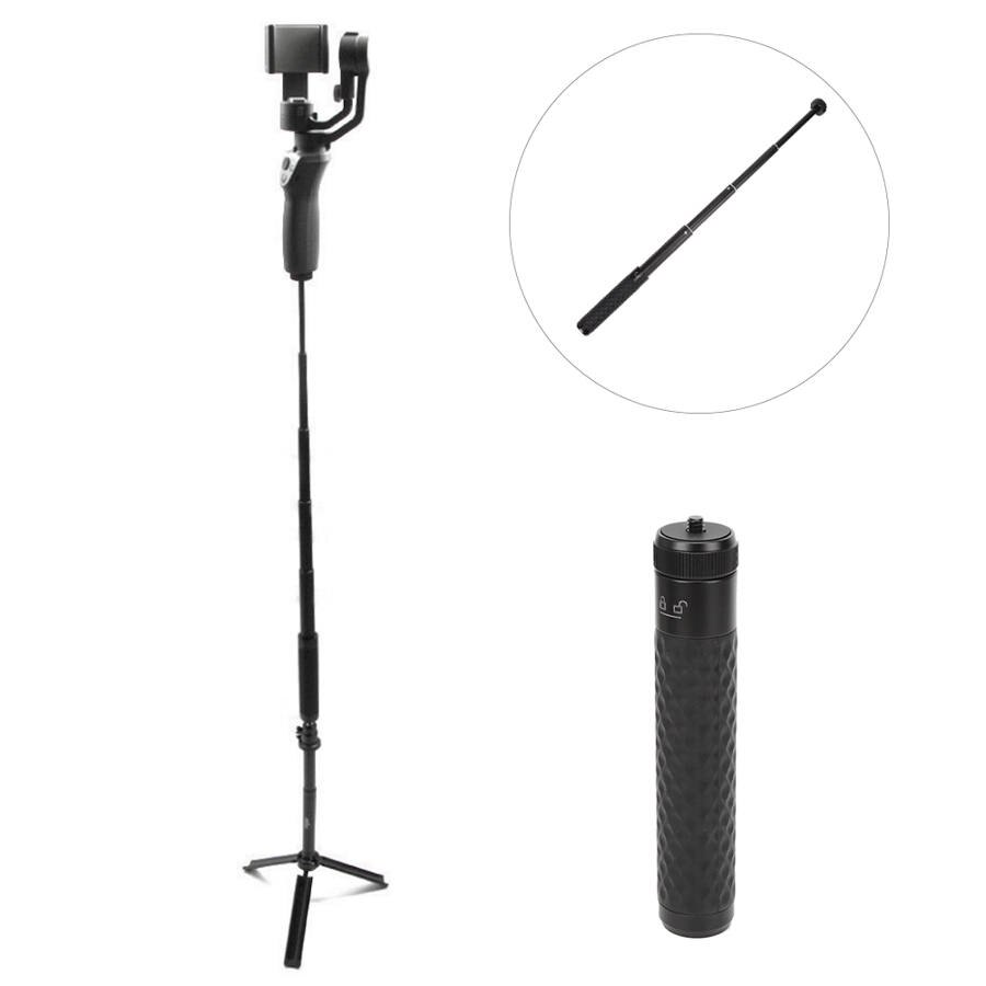 Verlengstuk Telescopische Pole Vier Sectie Selfie Stick Voor Telefoon Stabilisatorsteun 1/4 ''Standaard Schroef Gat Monopod