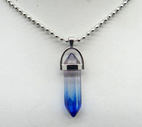 Naturale Cristallo di Quarzo pietra lapis Turchesi occhio di tigre Opal Esagonale fascino Pendenti con gemme e perle per Collane Gioielli fai da te Accessori: NO.8