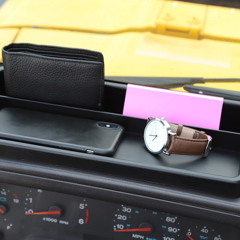 Dashboard Storage Box for Jeep Wrangler TJ 1997-2006 Dash Phone Holder Organizer Tray