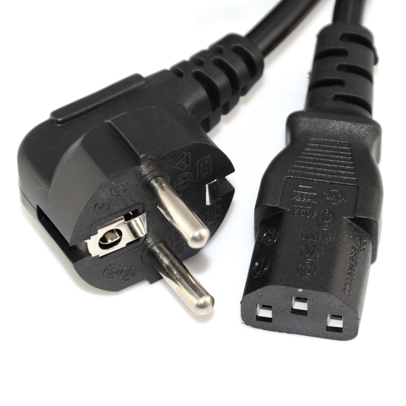 1.5M 5ft C13 Iec Ketel Om Europese 2 Pin Ronde Ac Eu Plug Power Cable Lead Cord Pc