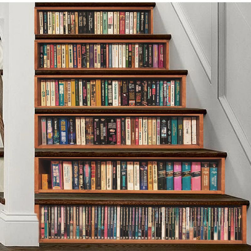 6 stk 3d bog trappe trappe stiger gulv klistermærke selvklæbende diy trappe vandtæt pvc vægoverføringsbillede