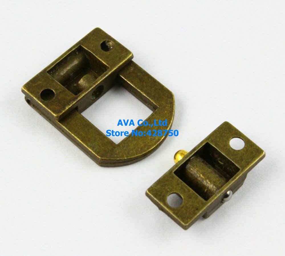 10 Antique Brass Decorative Hasp Jewelry Box Hasp Latch Lock 20x25mm with Screws