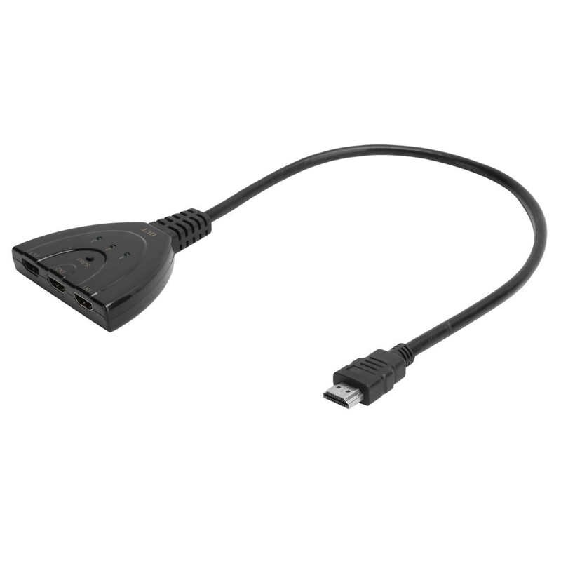 3 in 1 Out Splitter 3 input 1 Output HD Multimedia Interface Converter 4K Switch Hub Box Splitter with Cable