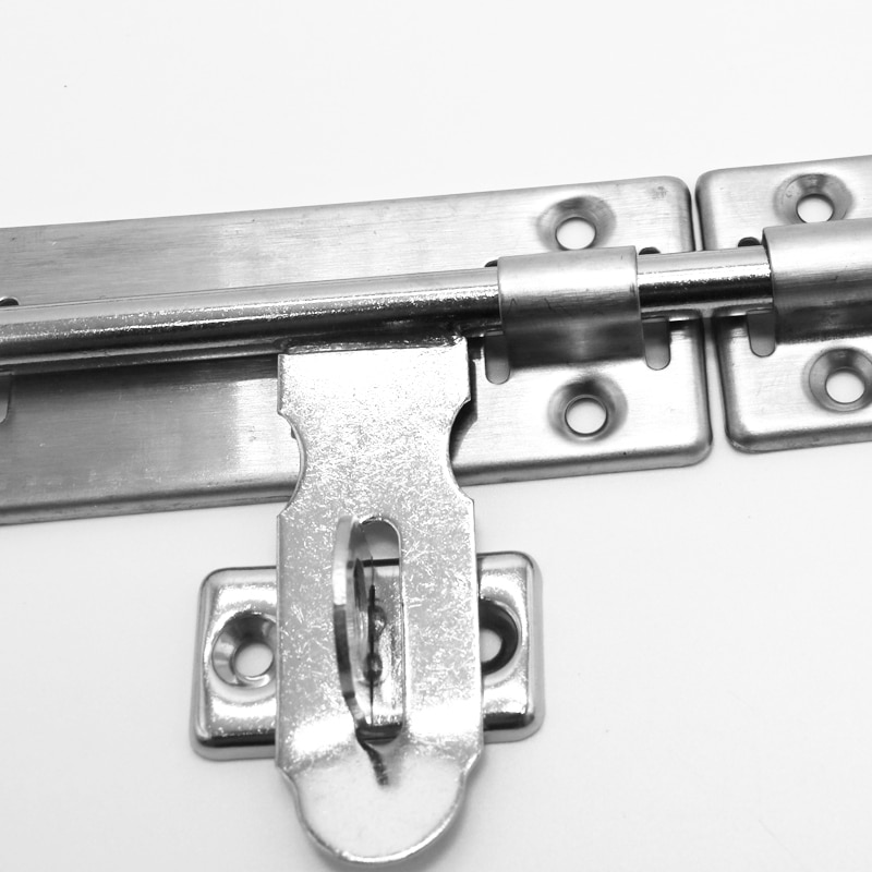 4 Inch 5 Inch 6 Inch Hardware Door Lock Barrel Bolt Latch Padlock Clasp Set Brushed Stainless Steel Candados De Seguridad