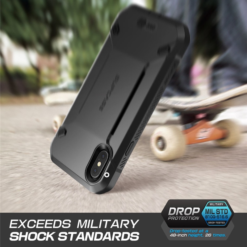 For iphone xs x armbånd supcase lett tilpasset sportsløperarmbånd med innebygd skjermbeskytter for iphone x  xs 5.8 tommer
