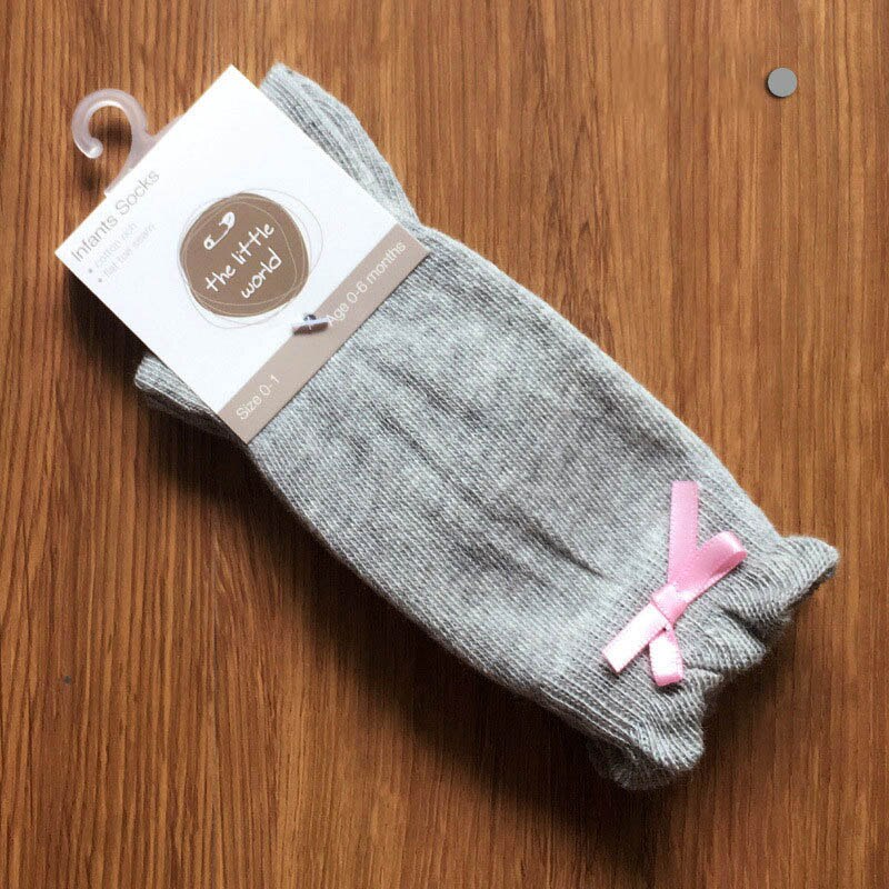 Leuke Bows Baby Sokken Lente Zomer Zachte Kids Baby Meisje Kniehoge Sokken Effen Kleur Ademend Baby Peuter Lange Sokken