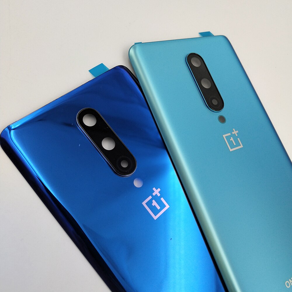 Oneplus 8 parti posteriori di riparazione della custodia della batteria di ricambio del coperchio dell&#39;alloggiamento dello sportello del pannello posteriore in vetro per One Plus 1 + 8 con obiettivo della fotocamera + Logo