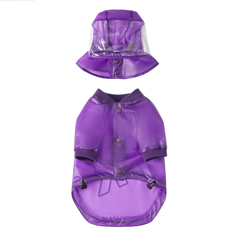 Chubasquero para perros, ropa para la lluvia, mono impermeable para cachorros, chaqueta con capucha pequeña, disfraz, paraguas, Bulldog Francés, abrigo para mascotas