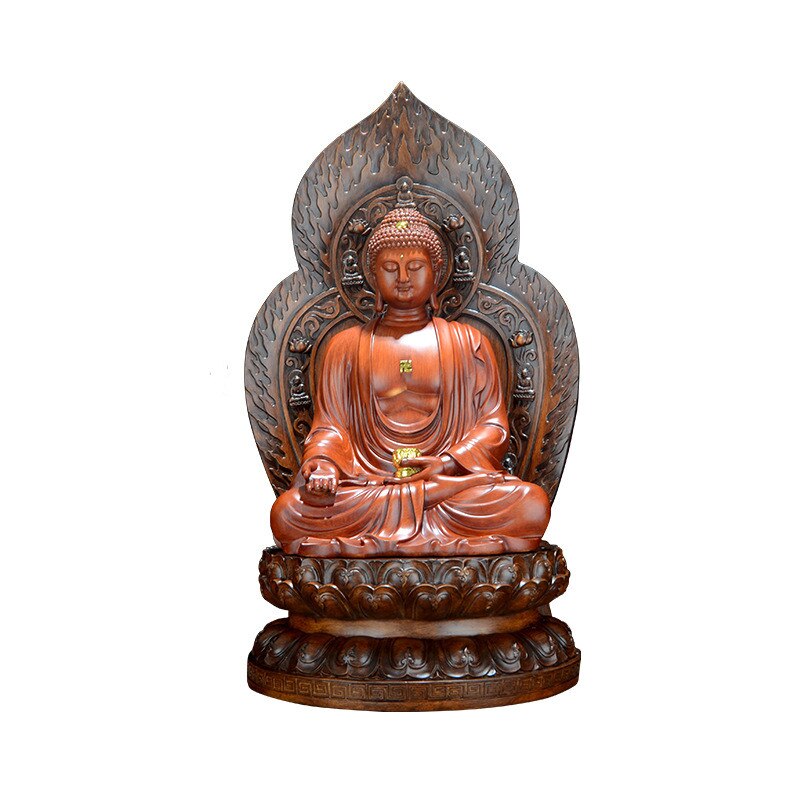 Høj guanyin statue, harpiks moderne kunst skulptur, hjem loft stue dekoration, grin buddha statue 19.5cm: 1