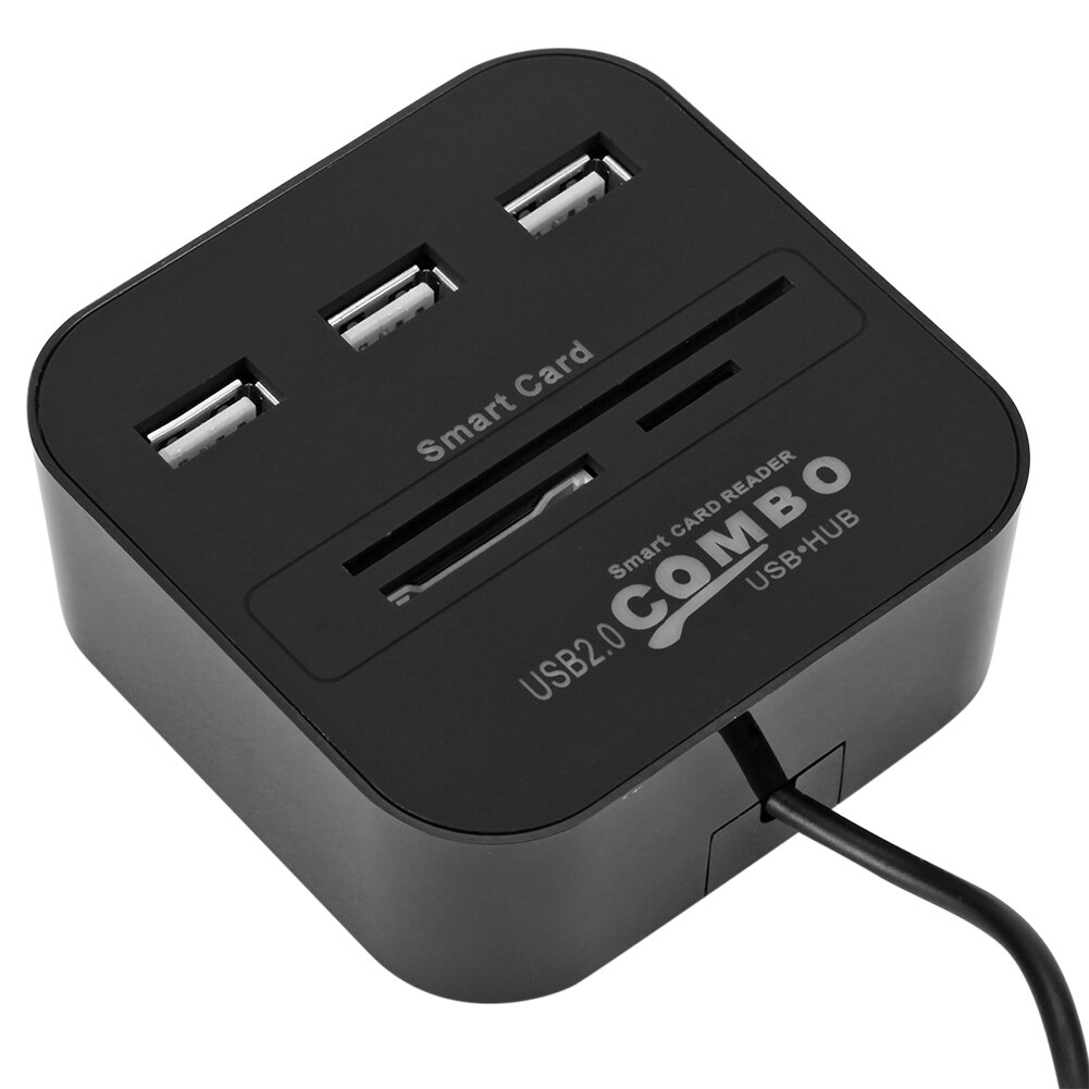 SD Smart Card Reader 3 USB HUB SIM TF Household Computer Accessories for ISO 7816 EMV Chip Bank Card Adapter