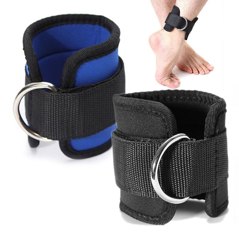 1 uds/2 uds Fitness ajustable D-anillo tobillo Pie de apoyo de tobillo Protector gimnasio pierna polea con hebilla deportes Protector para pies