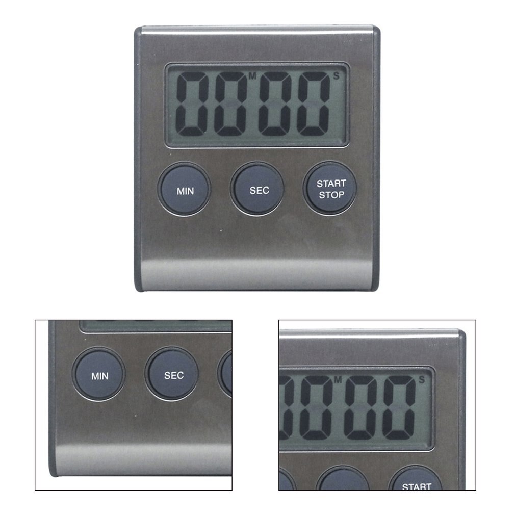 Digital Timer Abs Minute Second Timer LCD Digital Screen Kitchen Timers For Cooking Clock And Sport Accessories