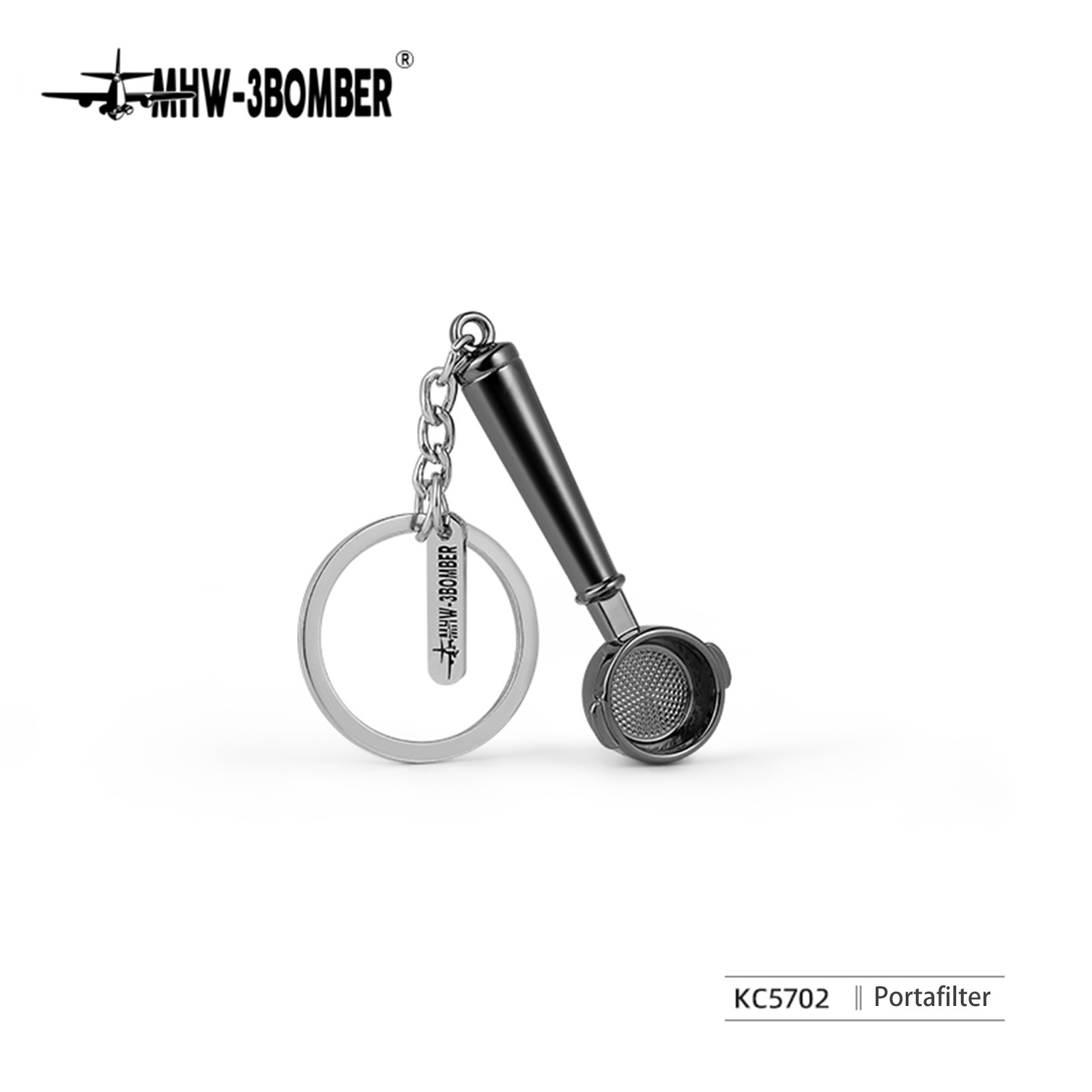 MHW-3bombardiere Portachiavi serie caffè mini souvenir Accessori caffè Portachiavi chic Regalo di compleanno creativo per gli amanti del caffè: Luce Verde