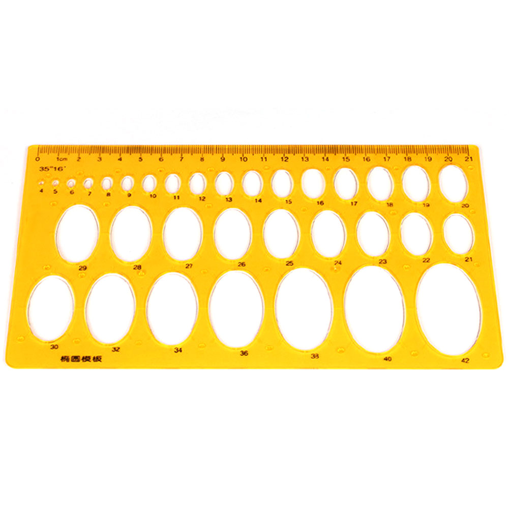 2 Pcs Durable Template Ruler Set Curve Drawing Tool Oval Model Stationery Circle Multipurpose Drafting Student