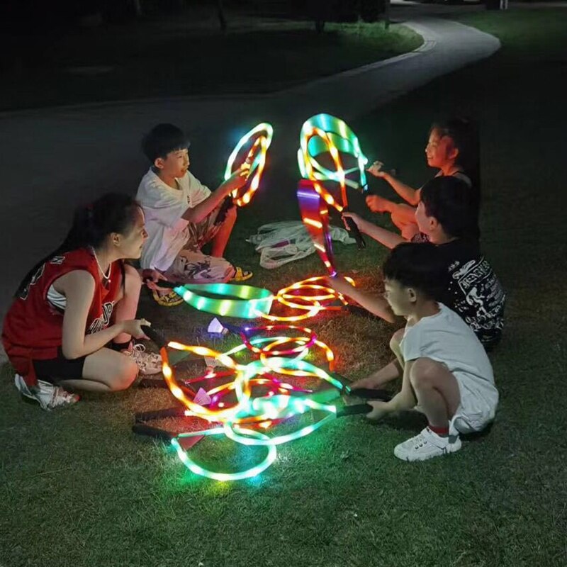 La raquette de Badminton de LED Durable d'entraînement de lumière de nuit extérieure de divertissement de famille place l'équipement de forme physique de Sport de fibre de carbone