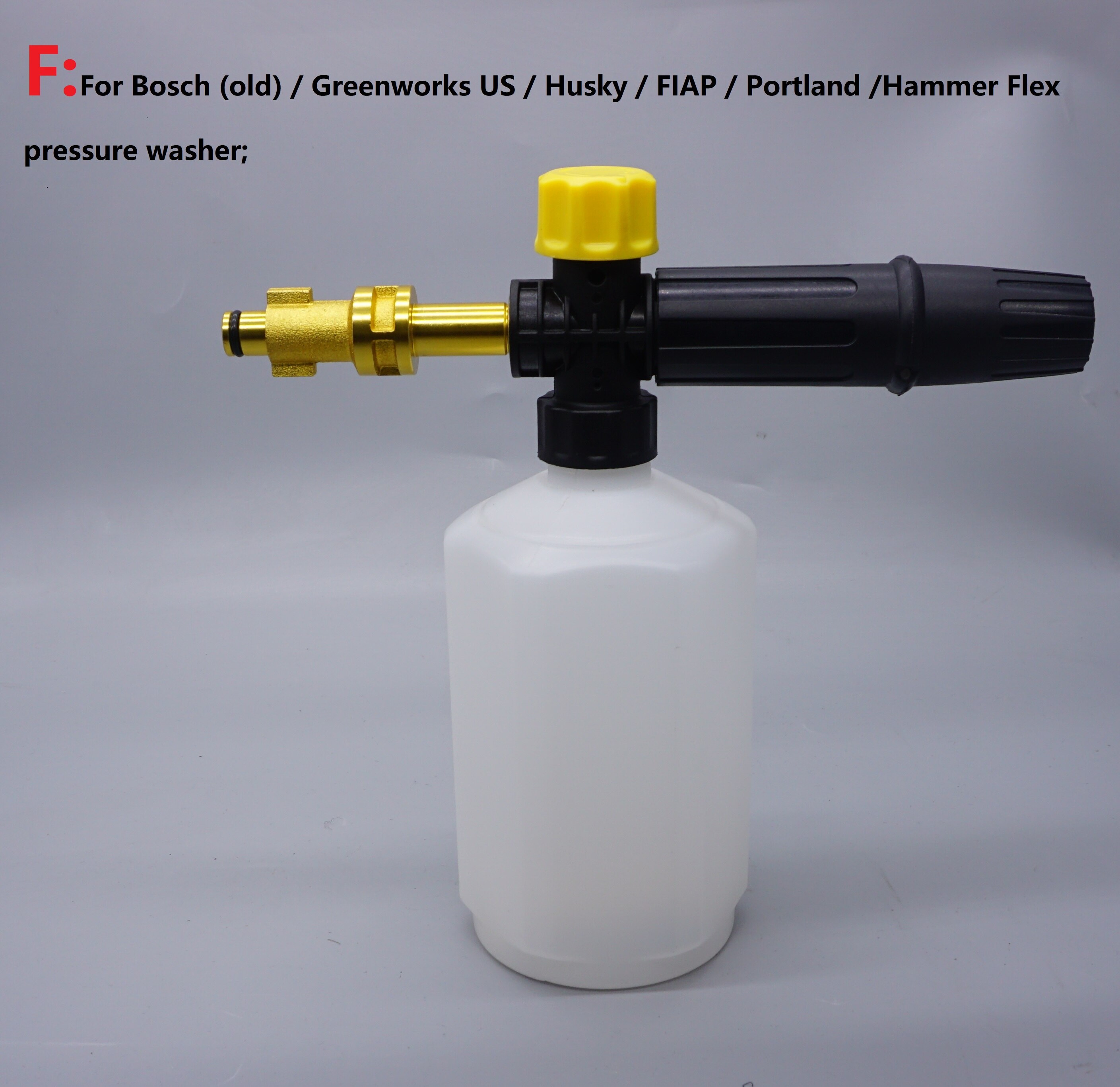 Snow foam lance for Karcher Daewoo Hammer Huter Makita Bosch Parkside Lavor Stihl High Pressure Washer 3Days Big Sales Car wash: F