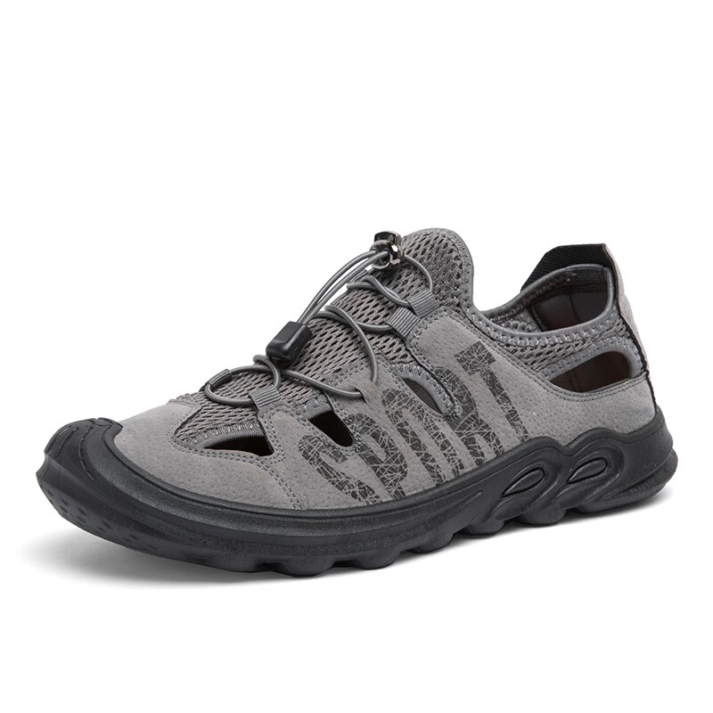 Sandały dziurki buty do wody dla mężczyzny drążą siatki oddychające Outdoor Sport Walking Upstream buty na plażę męskie buty do wody