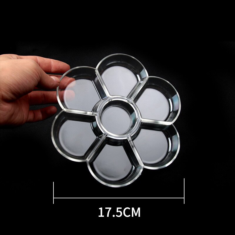 School Office Supplies Watercolor Painting Palette Transparent White 1Pcs Plum Blossom Shape Multi-function Artist Accessories