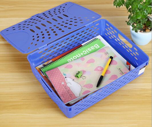 Deli Document Basket Right File Basket Collection Box File Box File Frame Data Blue/Gray Storage Stationery Office Supplies: 923