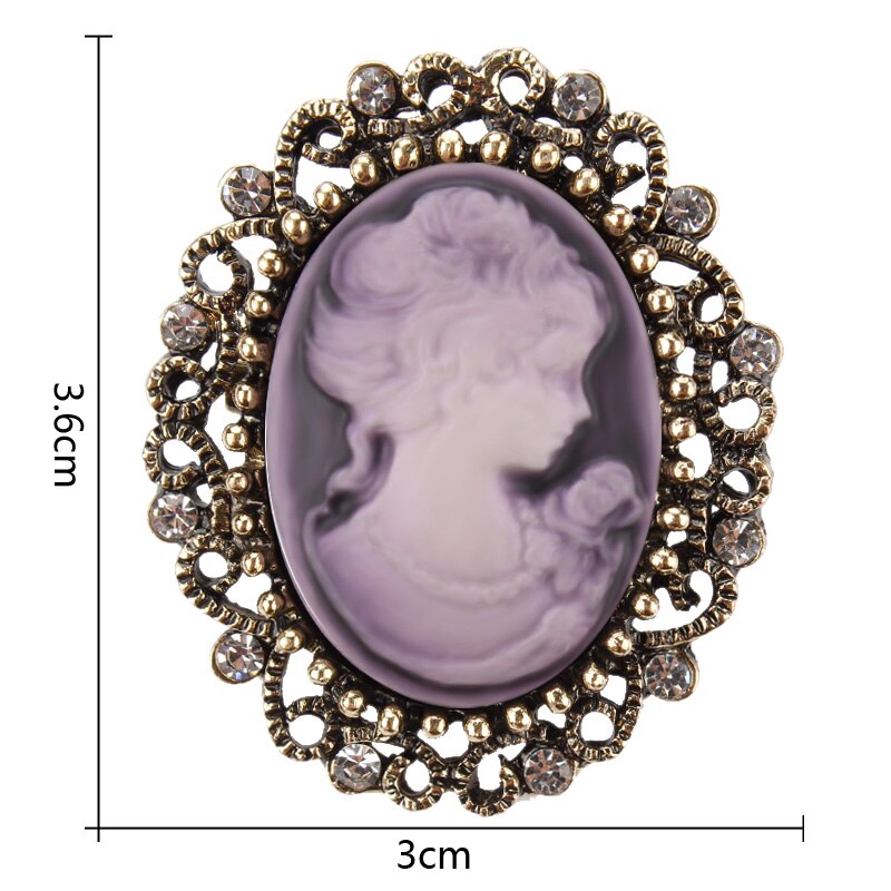 Weimanjingdian Fabriek Directe Verkoop Vintage Queen 'S Cameo Broche Pins Vrouwen Ornament Sieraden